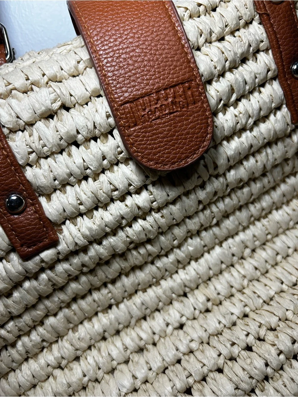 Duluth Trading Co Convertible Straw Bag Backpack Shoulder Bag Tote Beach Large